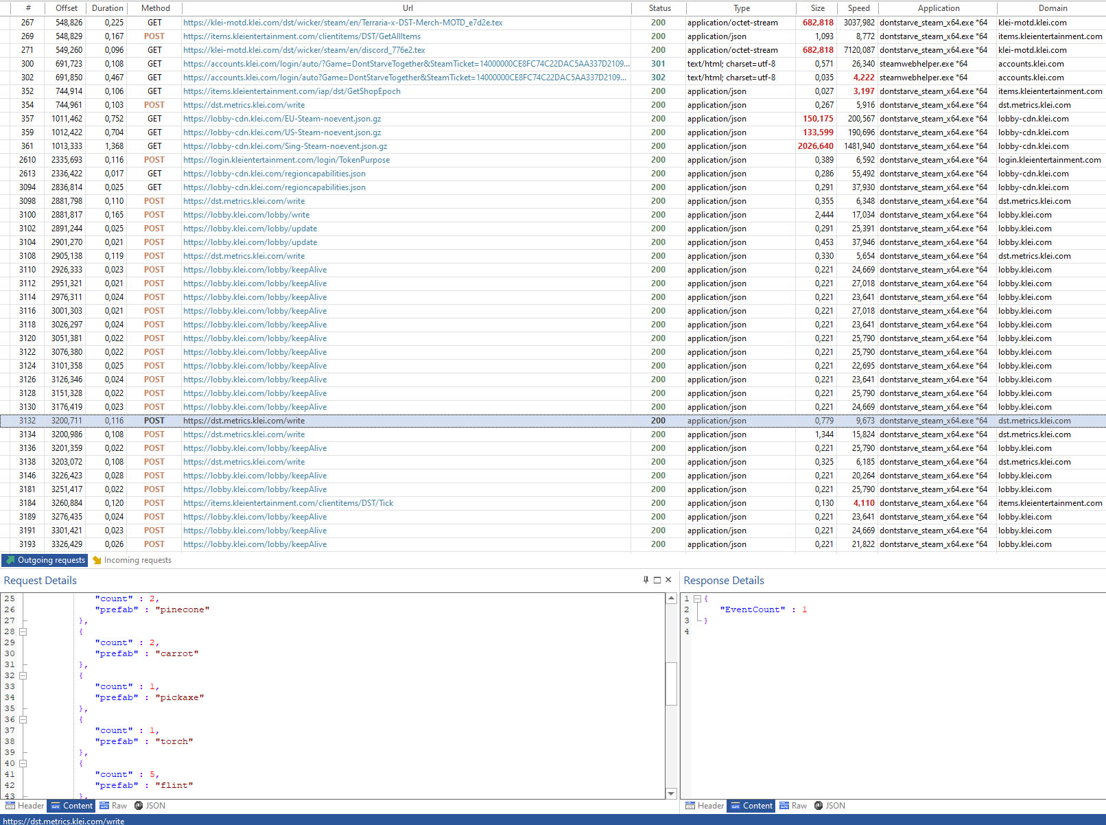 Dont Starve Together Monitoring